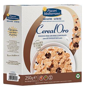 PIACERI MEDITERRANEI CEREALORO FIOCCHI RISO MAIS E CIOCCOLATO 250 G - pharmaonline24.it