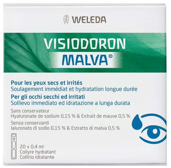 GOCCE OCULARI VISIODORON MALVA 20 MONODOSE DA 0,4 ML - pharmaonline24.it