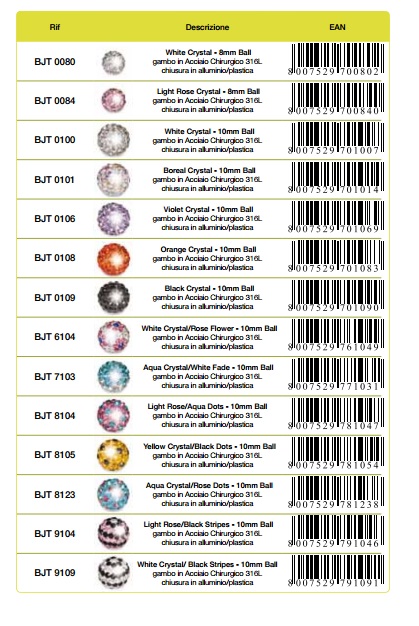 BIOJOUX 8105 GIALLO/NERO 10MM - pharmaonline24.it