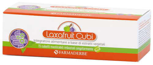 LAXAFRUIT 15 CUBETTI MASTICABILI 150 G - pharmaonline24.it
