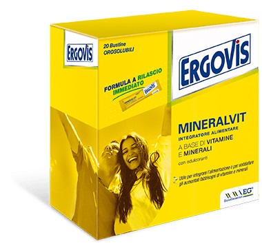 ERGOVIS MINERALVIT 20 BUSTE OROSOLUBILI 30 G - pharmaonline24.it