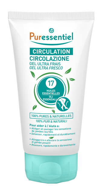 PURESSENTIEL GEL ULTRA FRESCO CIRCOLAZIONE 17 OLI ESSENZIALI 125 ML - pharmaonline24.it