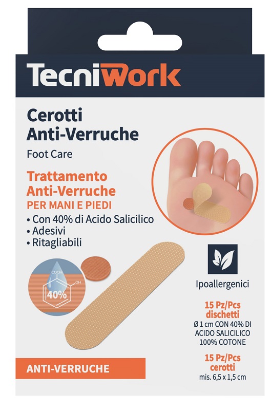 CEROTTO ANTI VERRUCHE PIEDI 15 + 15 PEZZI - pharmaonline24.it