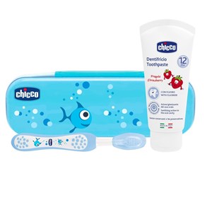 CHICCO SET DENTALE AZZURRO CON FLUORO - pharmaonline24.it