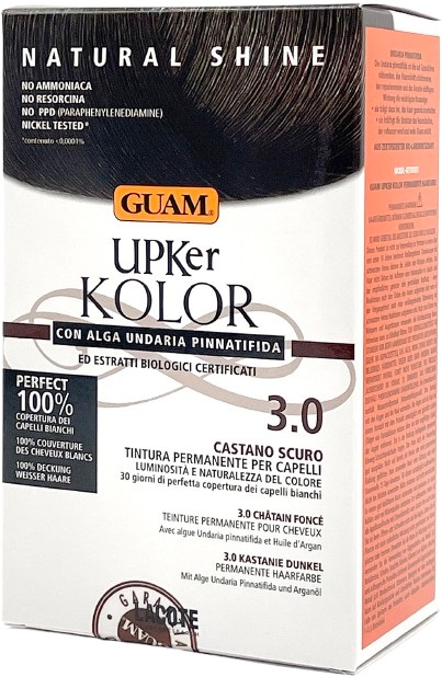 GUAM UPKER KOLOR TINTA CAPELLI 3,0 CASTANO SCURO CON ALGA UNDARIA PINNATIFIDA - pharmaonline24.it