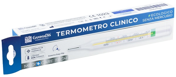 TERMOMETRO CLINICO ECOLOGICO SENZA MERCURIO 1 PEZZO MEDICARE - pharmaonline24.it