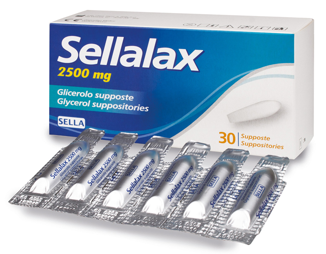 SELLALAX 2500MG SUPPOSTE GLICEROLO 30 PEZZI - pharmaonline24.it