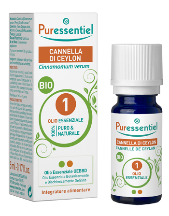 PURESSENTIEL CANNELLA OLIO ESSENZIALE BIO 5 ML - pharmaonline24.it