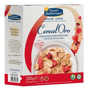 PIACERI MEDITERRANEI CEREALORO FIOCCHI DI RISO CON MAIS E FRUTTI ROSSI 250 G - pharmaonline24.it