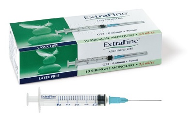SIRINGA IPODERMICA EXTRAFINE 2,5 CC G23 0,60X30 10 PEZZI - pharmaonline24.it