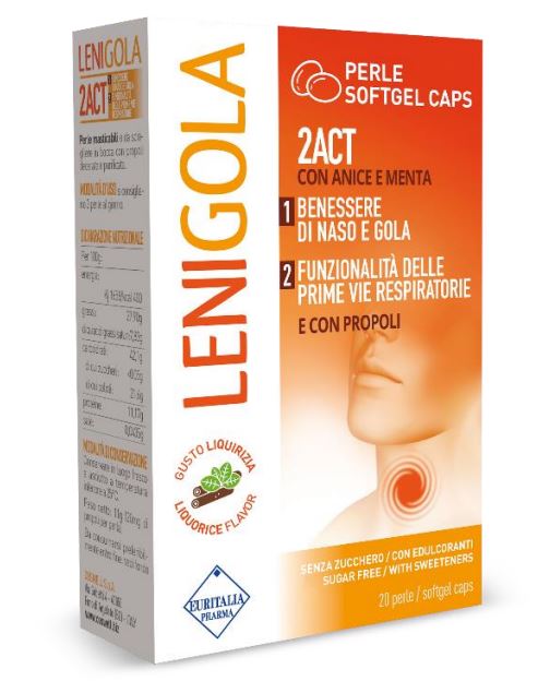 LENIGOLA 20 PERLE SOFTGEL CAPS LIQUIRIZIA - pharmaonline24.it