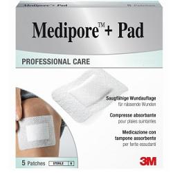 MEDICAZIONE MEDIPORE+PAD 5X7,2CM 5PEZZI - pharmaonline24.it