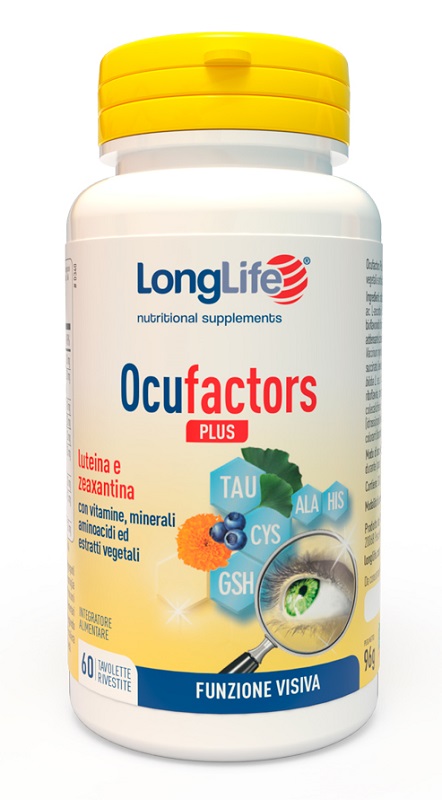 LONGLIFE OCUFACTORS PLUS 60 TAVOLETTE RIVESTITE - pharmaonline24.it