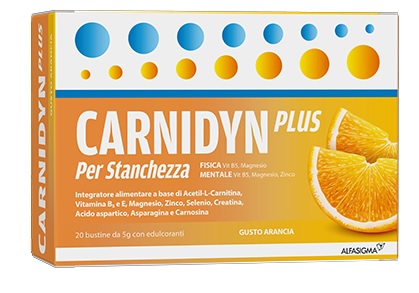 CARNIDYN PLUS 20 BUSTINE DA 5 G GUSTO ARANCIA - pharmaonline24.it