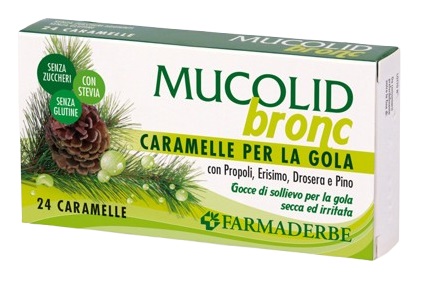 MUCOLID BRONC PROPOLI&PINO 24 CARAMELLE - pharmaonline24.it