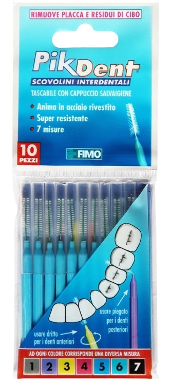 PIKDENT STUZZICOLINO 5 AZZURRO 10 PEZZI - pharmaonline24.it