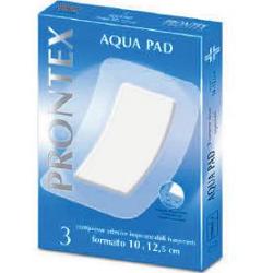 GARZA COMPRESSA PRONTEX AQUA PAD 10X12,5 CM 3 PEZZI - pharmaonline24.it