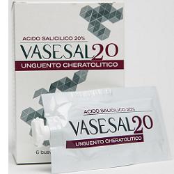 VASESAL 20 6 BUSTINE PLURIDOSE DA 5 ML UNGUENTO CHERATOLITICO - pharmaonline24.it