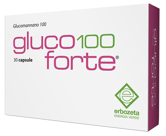 GLUCO 100 FORTE GLUCOMANNANO 100 30 CAPSULE DA 900 MG - pharmaonline24.it