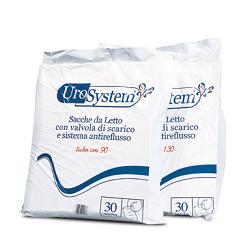 SACCA DI DRENAGGIO DA LETTO PER INCONTINENZA UROSYSTEM TUBO 90 CM CON SCARICO 30 PEZZI - pharmaonline24.it