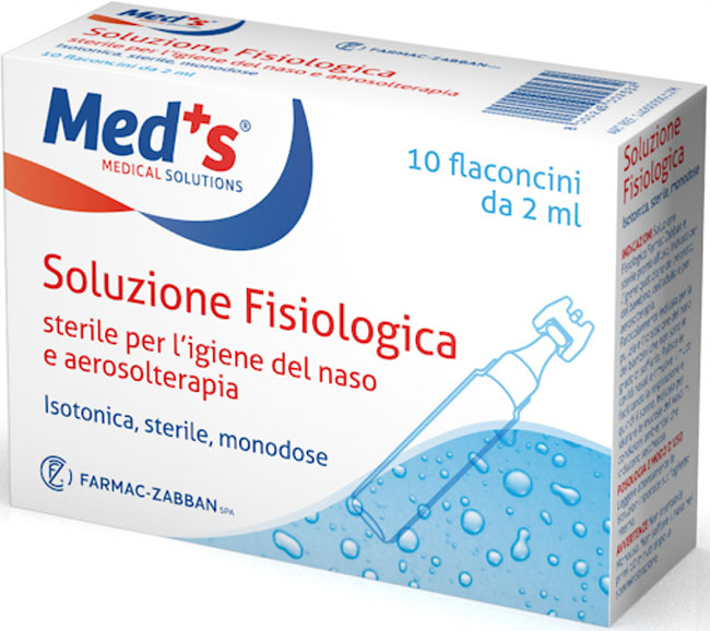 SOLUZIONE FISIOLOGICA MEDS STERILE ASTX10 FL 2ML - pharmaonline24.it