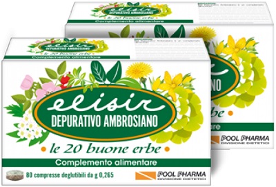 ELISIR DEPURATIVO AMBROSIANO 80 COMPRESSE 21,20 G - pharmaonline24.it