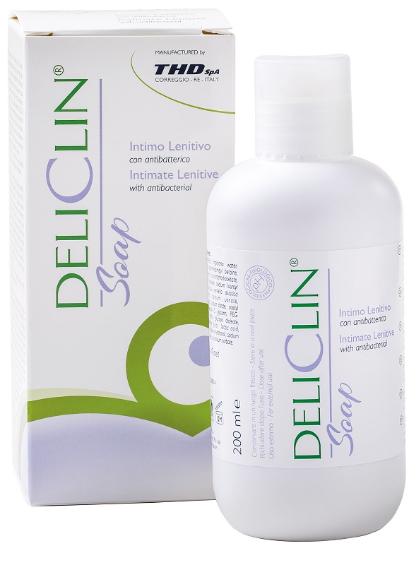 DELICLIN SOAP DETERGENTE INTIMO LENITIVO CON ANTIBATTERICO 200 ML - pharmaonline24.it