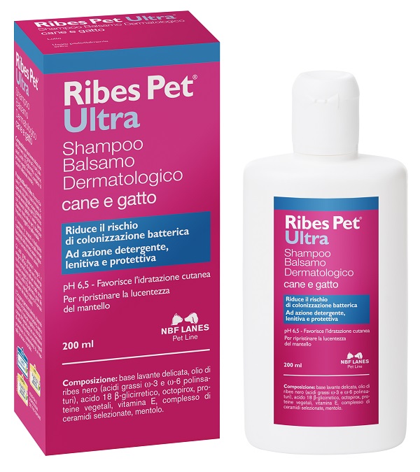 RIBES PET ULTRA SHAMPOO DERMATOLOGICO FLACONE 200 ML - pharmaonline24.it