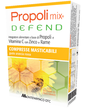 PROPOLI MIX DEFEND 30 COMPRESSE MASTICABILI GUSTO ARANCIA - pharmaonline24.it