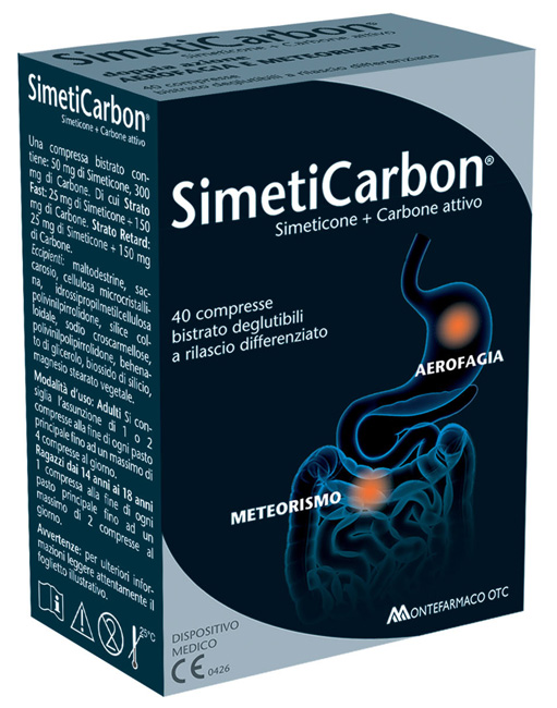 SIMETICARBON 40 COMPRESSE - pharmaonline24.it
