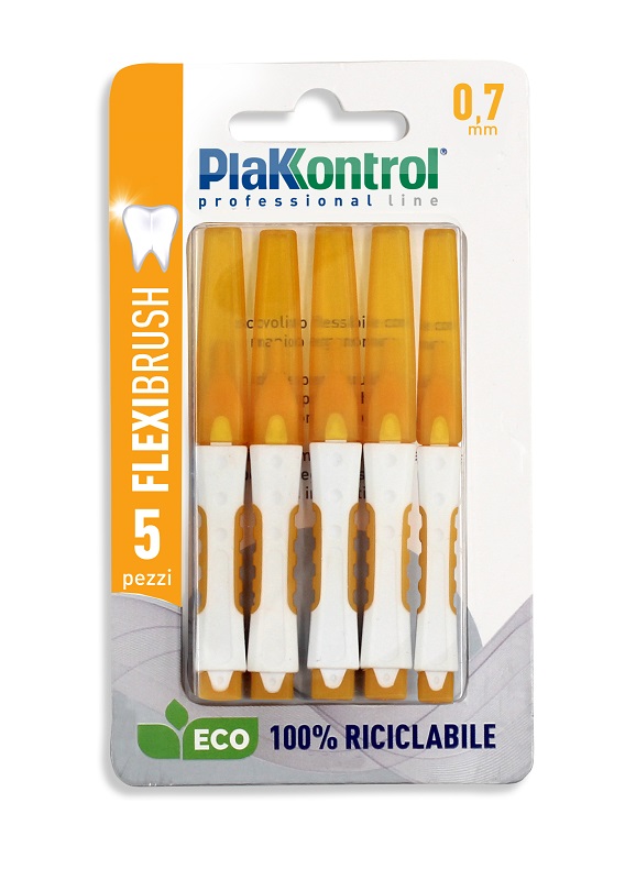 PLAKKONTROL SCOVOLINO INTERDENTALE FLEXI BRUSH07 BLISTER 5 PEZZI - pharmaonline24.it