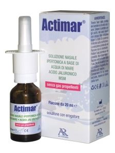 ACTIMAR SOLUZIONE NASALE SPRAY SALINA 3% CON ACIDO IALURONICO + MSM 20 ML CON EROGATORE - pharmaonline24.it