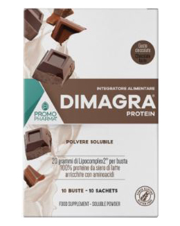 DIMAGRA PROTEIN CIOCCOLATO 10 BUSTE - pharmaonline24.it