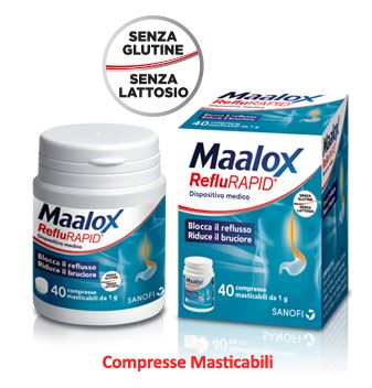 MAALOX REFLURAPID 40 COMPRESSE MASTICABILI - pharmaonline24.it