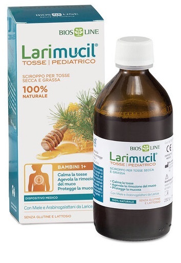 LARIMUCIL TOSSE PEDIATRICO 1+ SCIROPPO 175 ML CE 0426 230 G - pharmaonline24.it