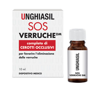 DISPOSITIVO MEDICO PER VERRUCHE IN FLACONE CON PENNELLINO 10 ML + 9 CEROTTI COPRIVERRUCA - pharmaonline24.it
