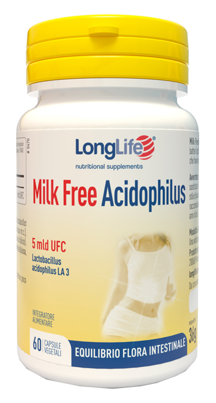 LONGLIFE MILK FREE ACIDOPHILUS 60 CAPSULE VEGETALI - pharmaonline24.it