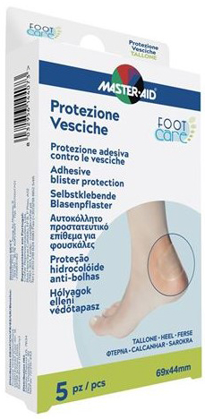 IDROCOLLOIDE MASTER-AID FOOTCARE VESCICHE TALLONE 69X44 MM 5 PEZZI A1 - pharmaonline24.it