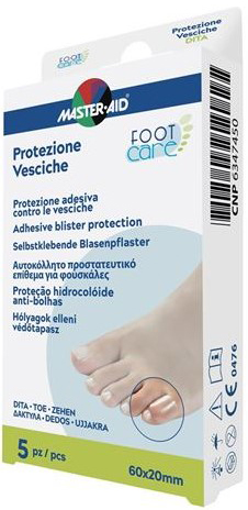 IDROCOLLOIDE MASTER-AID FOOTCARE VESCICHE DITA 60X20 MM 5 PEZZI A2 - pharmaonline24.it