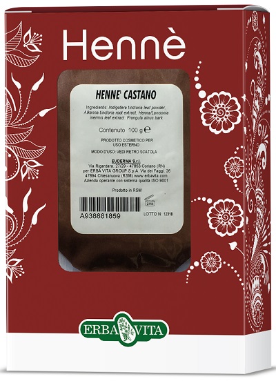 HENNE COLORANTE CAPELLI CASTANO 100 G - pharmaonline24.it