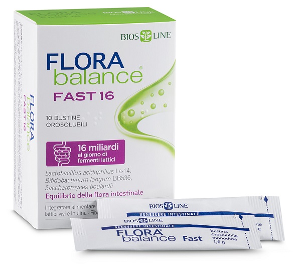 BIOSLINE FLORABALANCE FAST 10 BUSTINE OROSOLUBILI - pharmaonline24.it