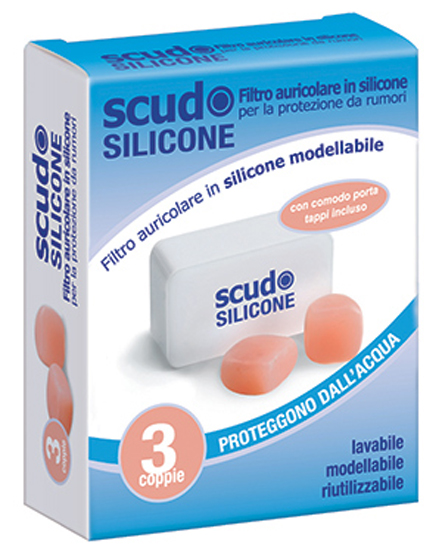 TAPPO AURICOLARE EARPLUG SCUDO IN SILICONE 3 COPPIE 6 PEZZI ARTICOLO 7EN091 - pharmaonline24.it