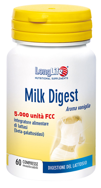 LONGLIFE MILK DIGEST 60 COMPRESSE MASTICABILI - pharmaonline24.it