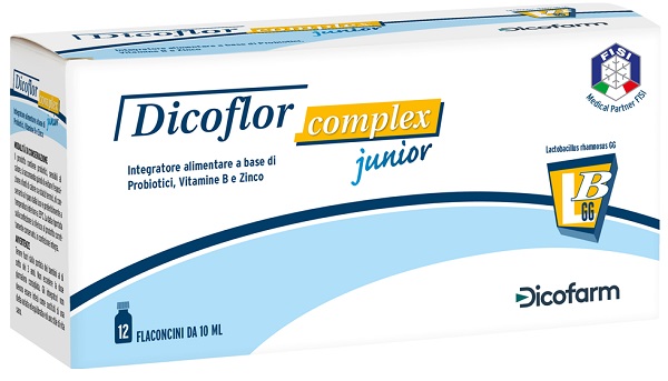 DICOFLOR COMPLEX JUNIOR 12 FLACONI DA 10 ML - pharmaonline24.it