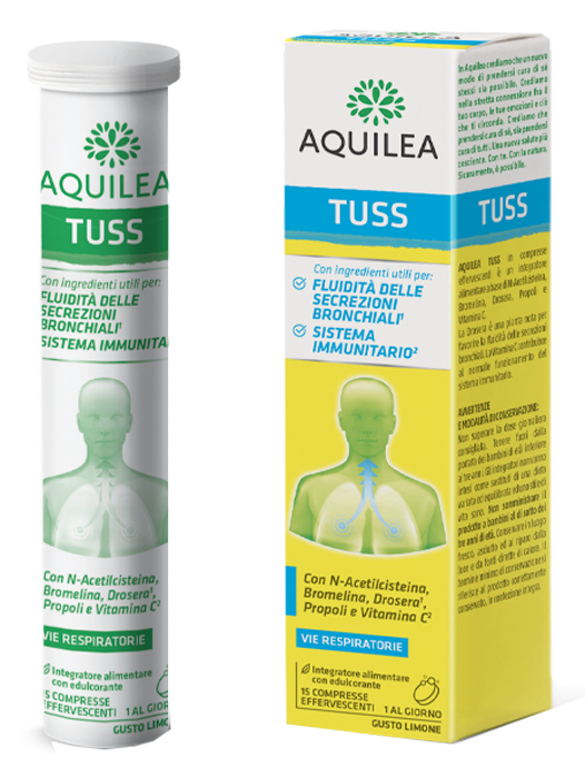 AQUILEA TUSS 15 COMPRESSE EFFERVESCENTI 90 G - pharmaonline24.it