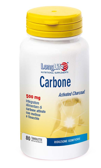 LONGLIFE CARBONE ATTIVATO 80 TAVOLETTE DIVISIBILI - pharmaonline24.it