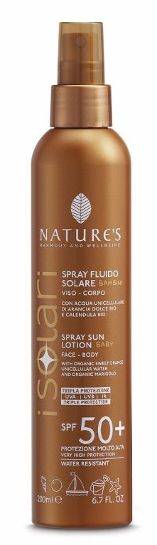 NATURE'S I SOLARI SPRAY FLUIDO BAMBINI SPF50+ 200 ML - pharmaonline24.it