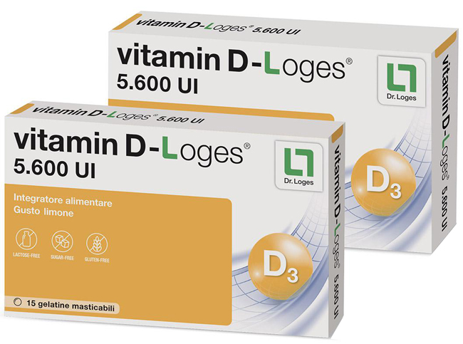 VITAMIN D-LOGES 30 GELATINE MASTICABILI GUSTO LIMONE 42 G - pharmaonline24.it