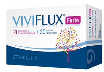 VIVIFLUX FORTE 20 COMPRESSE GASTRORESISTENTI + 20 CAPSULE LIQUID FILLER - pharmaonline24.it