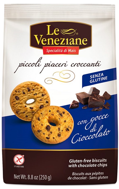 LE VENEZIANE BISCOTTI GOCCE DI CIOCCOLATO 250 G - pharmaonline24.it